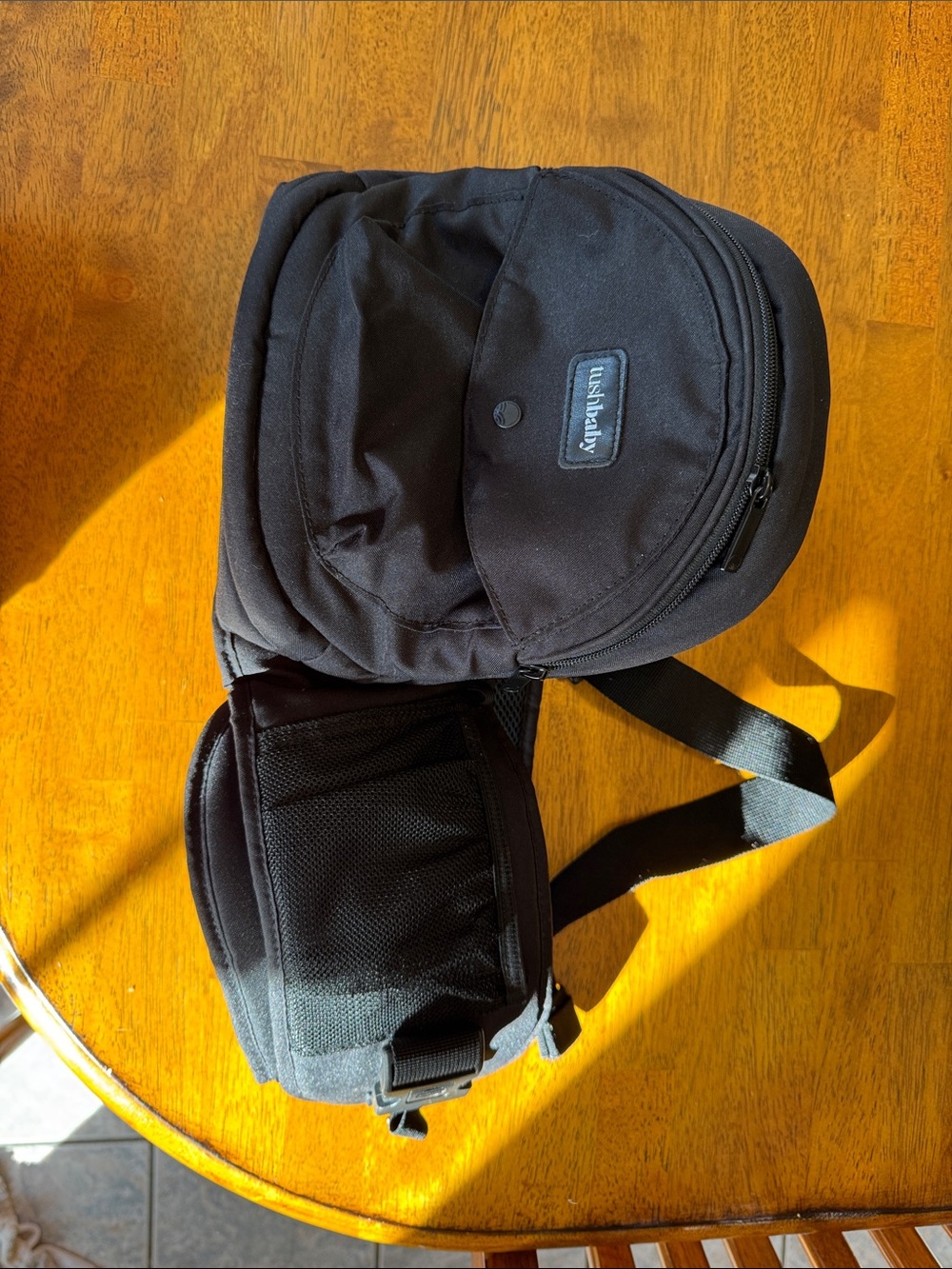 Kids Carrier Black Belt Bag with Front Pocket